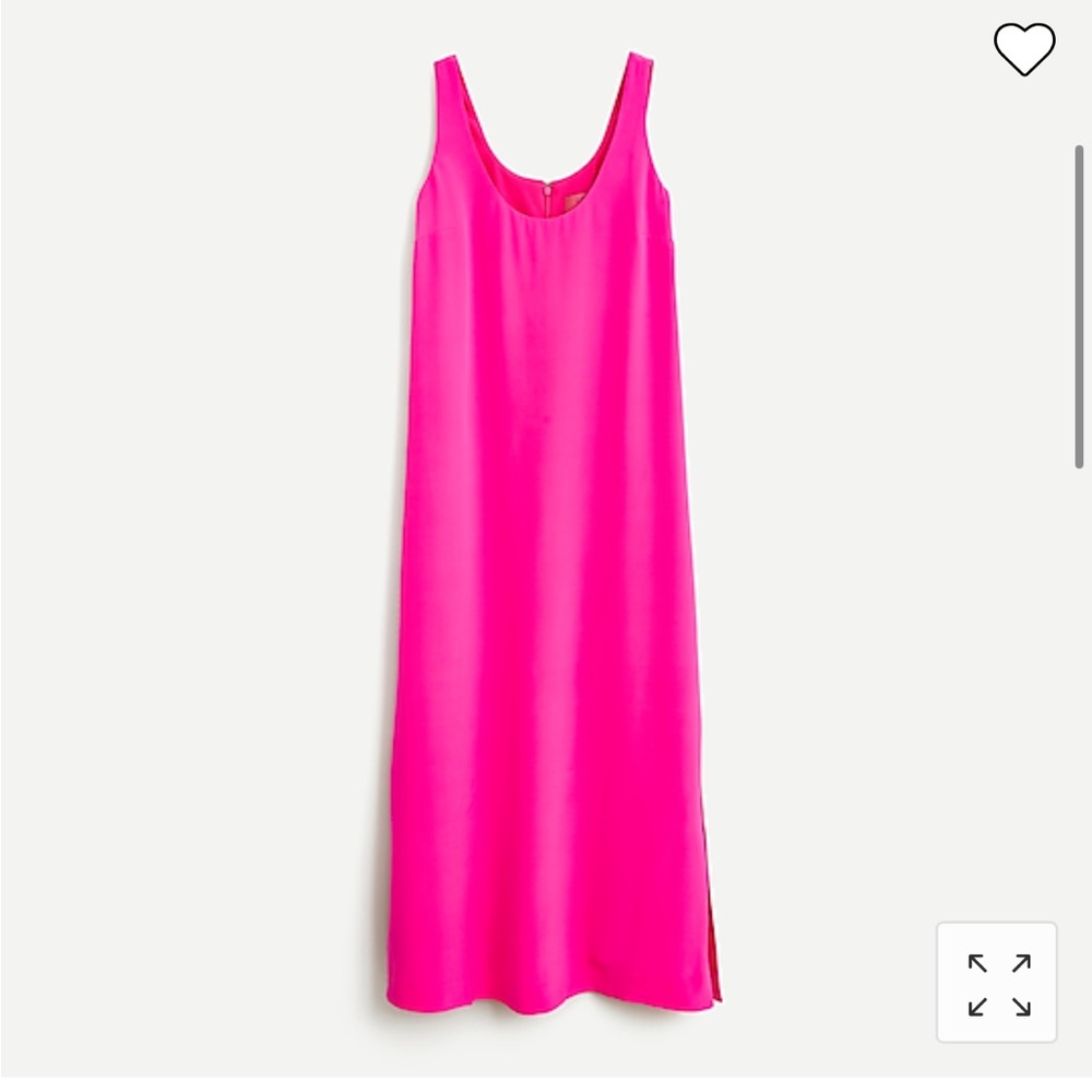J CREW SILK TRICOTINE MAXI DRESS - PINK SIZE 6